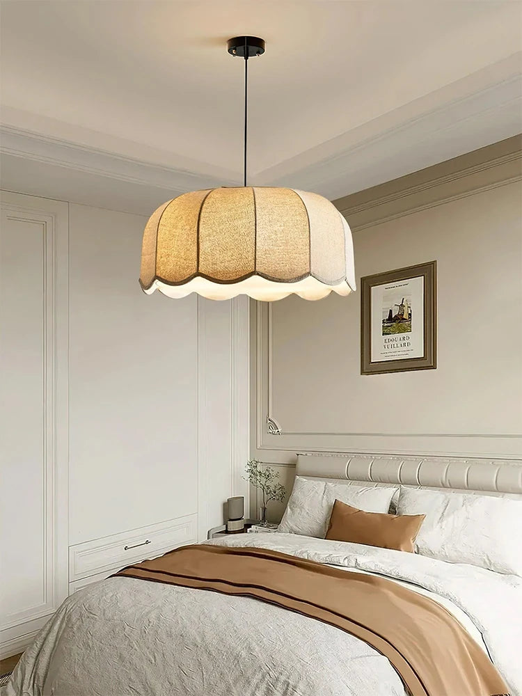 Japanese Fabric Hanging Lamp Chandelier Lighting for Bedrooms & Modern Restaurants