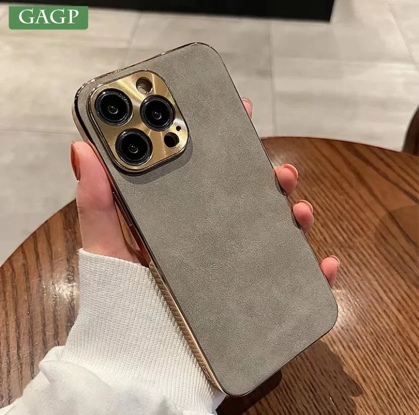 Premium SheepSkin Leather Case: Soft, Shockproof Protection for iPhone 15 Pro Max & More!