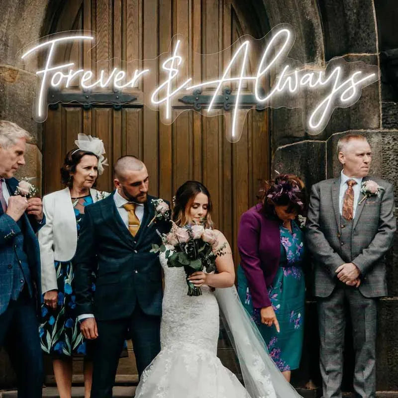 Forever & Always: Custom Neon Wedding Sign – Perfect Gift for Her & Stunning Wedding Decor!
