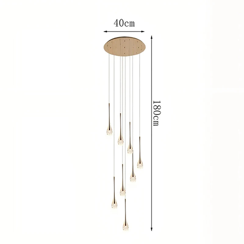 Nordic Crystal Pendant Lamp Elegant Hanging Light Chandelier for Modern Interiors