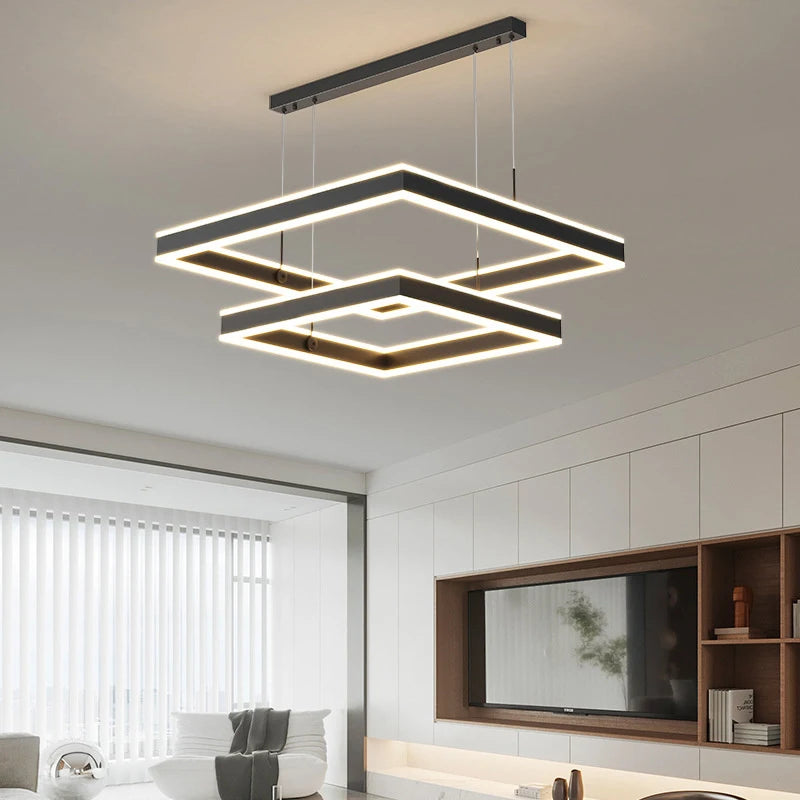 Modern LED Chandelier – Sleek Round & Square Designs for Living Rooms, Dining Rooms & Bedrooms