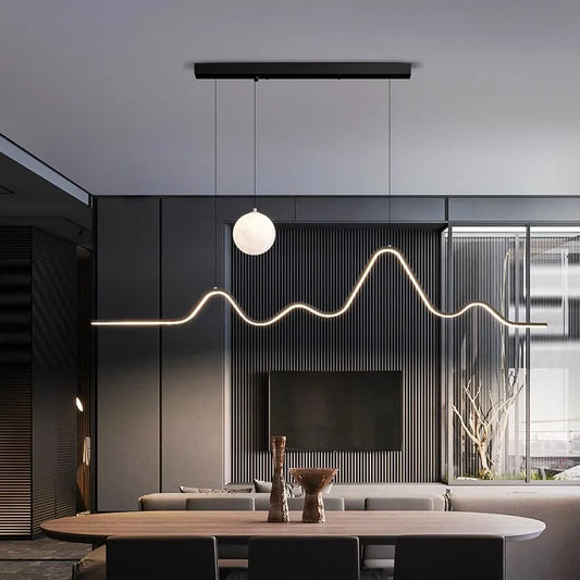Sleek Pendant Lamp Perfect Hanging Light for Dining Rooms & Living Rooms