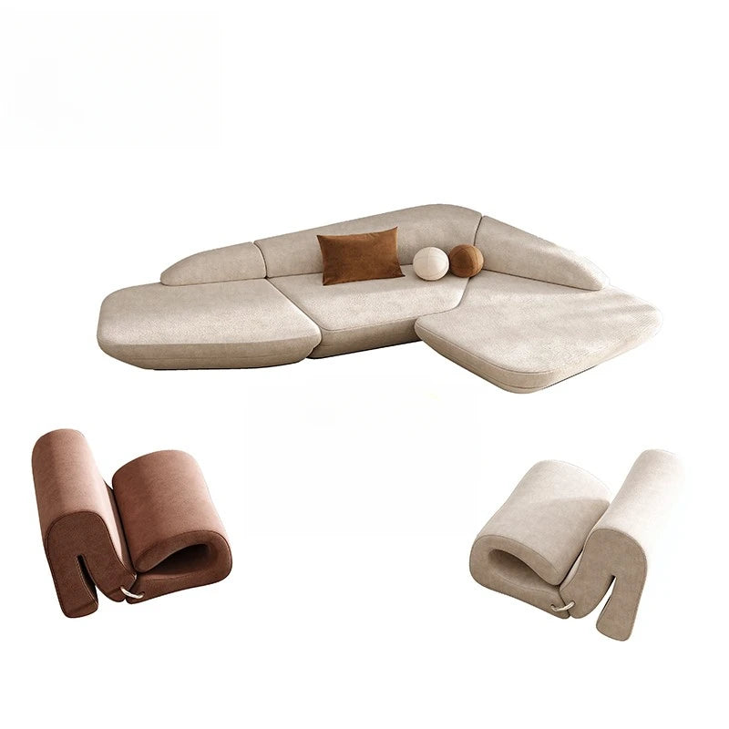 Cute Modern Curved Sofa for Leisure Rooms & Reception Areas