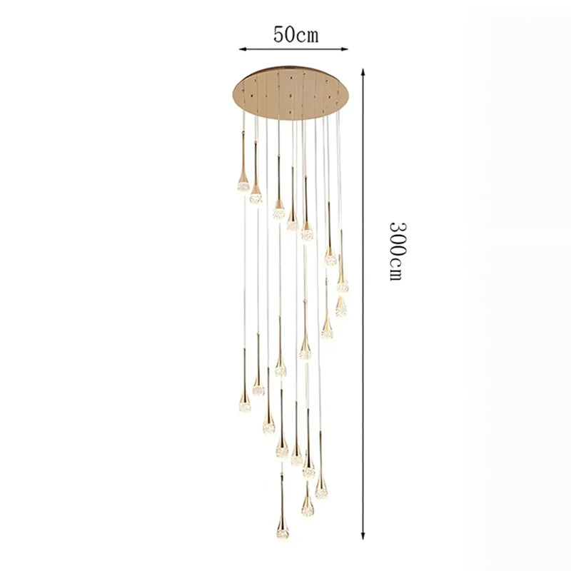 Nordic Crystal Pendant Lamp Elegant Hanging Light Chandelier for Modern Interiors