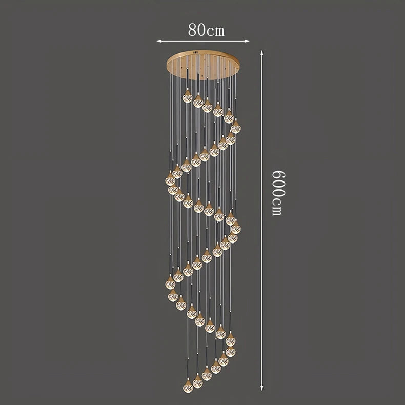 Nordic Crystal Pendant Lamp With Modern Hanging Light Chandelier for Dining & Living Room