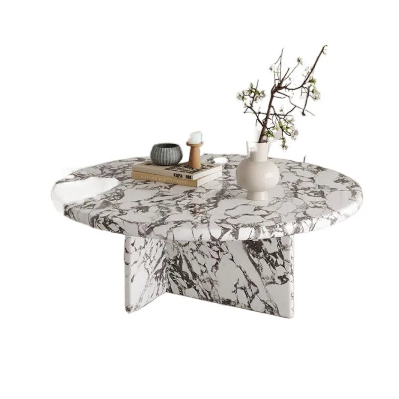 Carrara Marble Coffee Table – Heavy Duty Modern Center Table for Sofa & Living Room