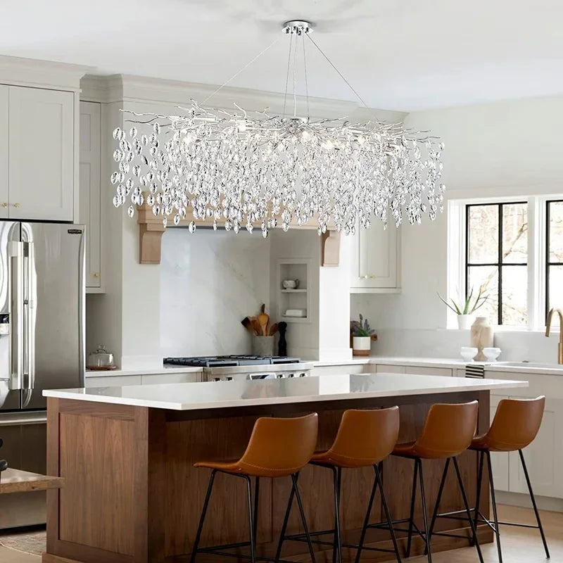 Unique Raindrop Ceiling Pendant Tree Branch Chandelier for a Stunning Dining Room Look