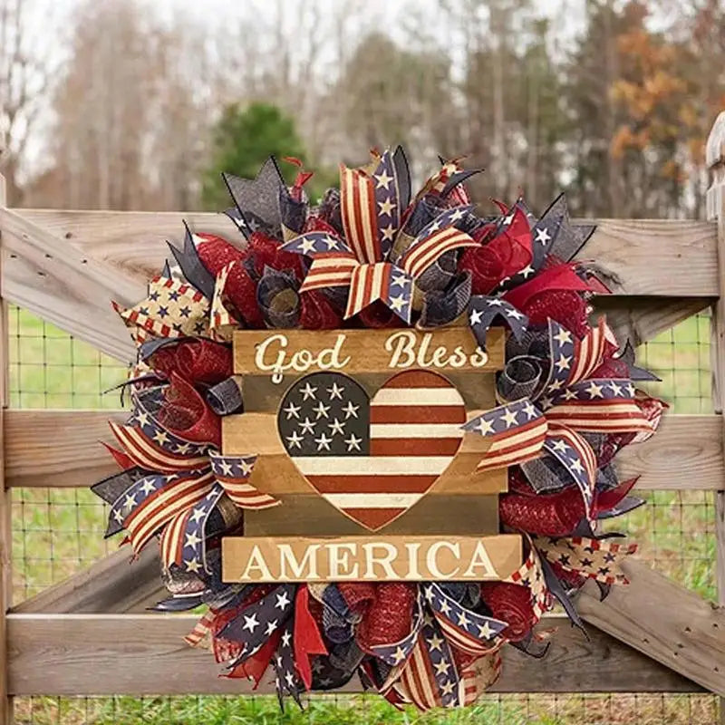 Celebrate in Style: Handcrafted 4th of July Wreath for Patriotic Door & Garden Decor!