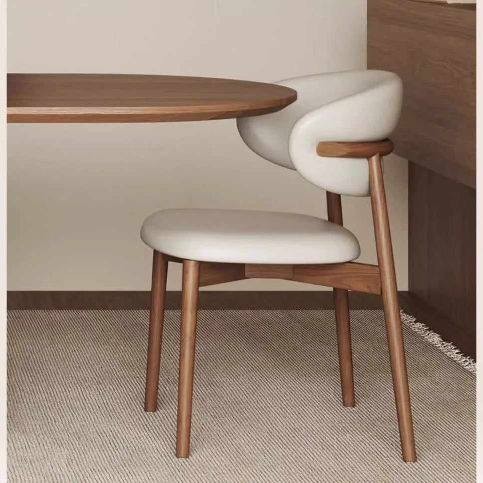 French Vintage Luxury Oval Black Walnut Dining Table & Chair Set for Home & Cafe Interiors