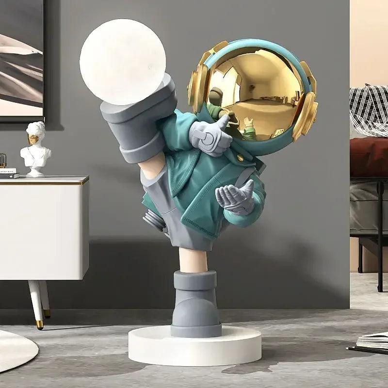 Kung Fu Astronaut Sculpture – Trendy Home Decoration for Foyer, Living Room & Bedroom