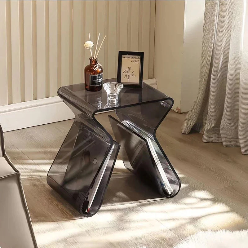 Elegant Acrylic Coffee Table: Light Luxury Transparent Side Table for Modern Homes & Small Apartments