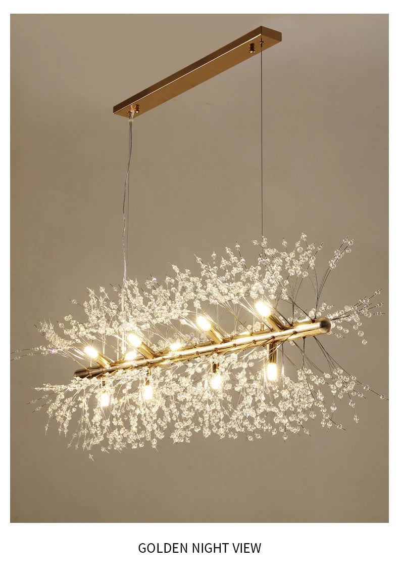 Dandelion Crystal Chandelier – Perfect for Stylish Bedrooms & Dining Areas!