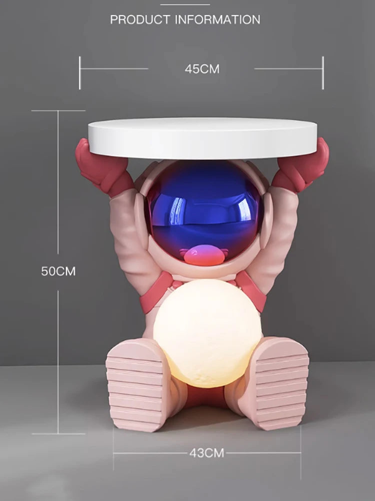 Galactic Charm: Modern Astronaut Side Table for Stylish Interiors!"