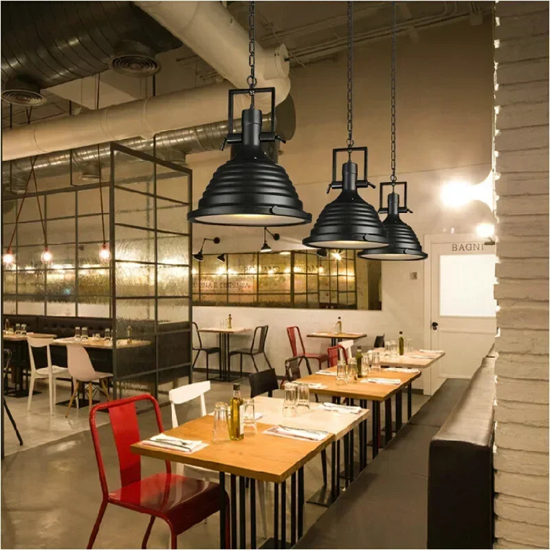 Nostalgic LED Pendant Lighting – Retro Industrial Nordic Chandelier for Home & Bar