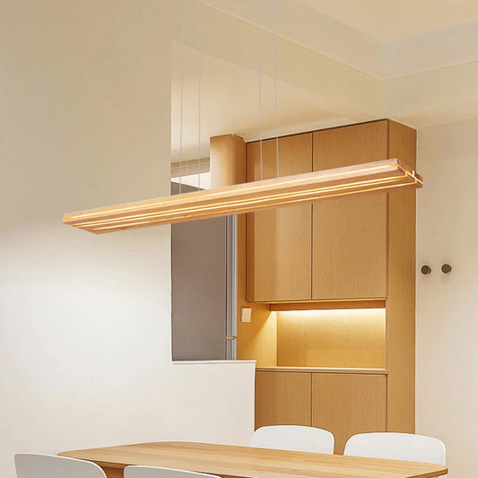 Unique Crack Wood LED Pendant Light for Kitchen Island or Restaurant Decor