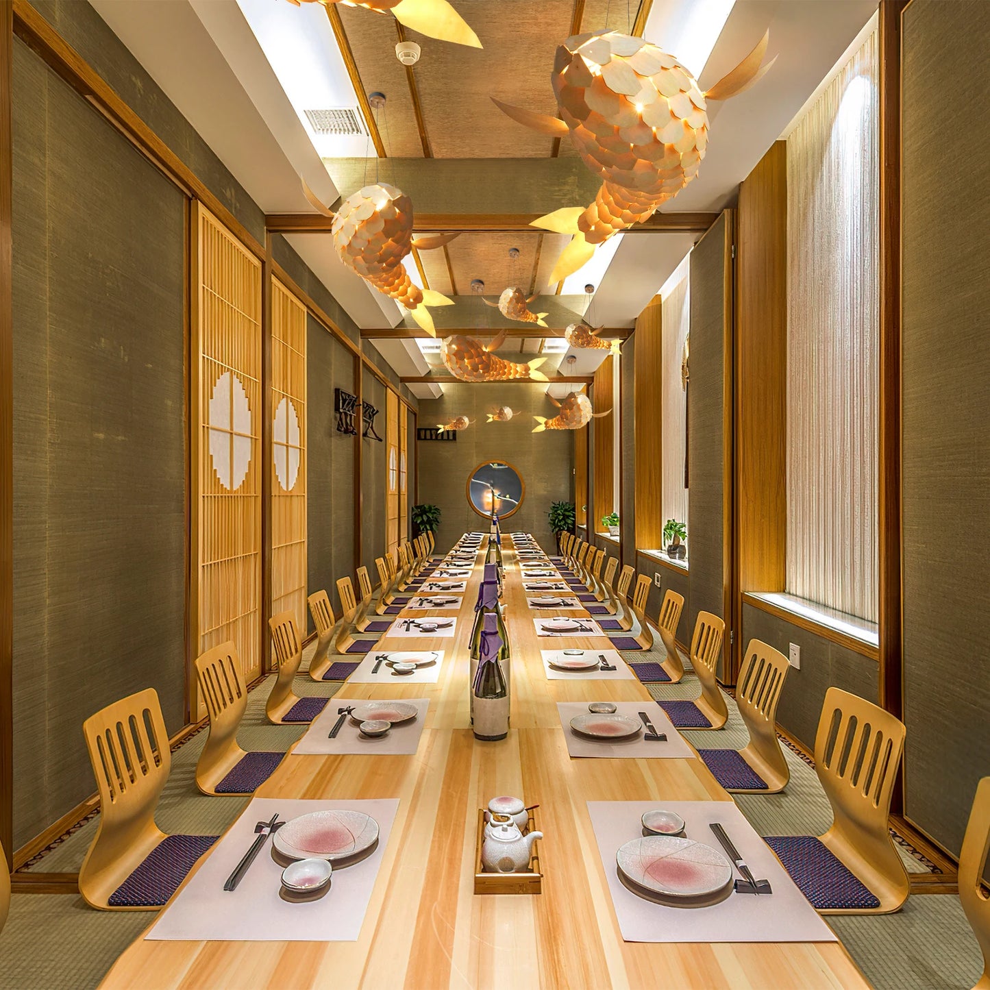 Fish-Shaped Chandelier 23.6 Inch for Dining Room & Restaurant