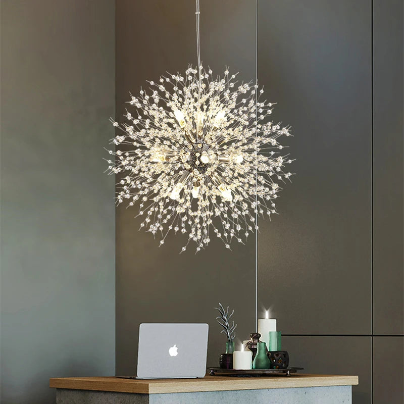 Dandelion Crystal Chandelier – Perfect for Stylish Bedrooms & Dining Areas!