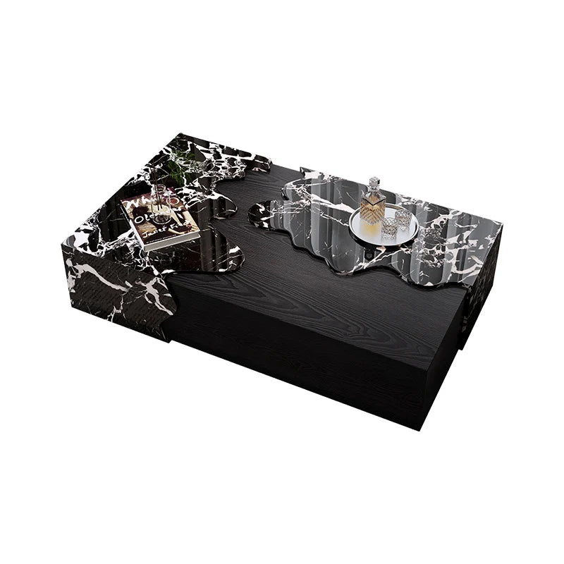 Italian Marble Coffee Table With Rectangle Art Furniture for Living Room