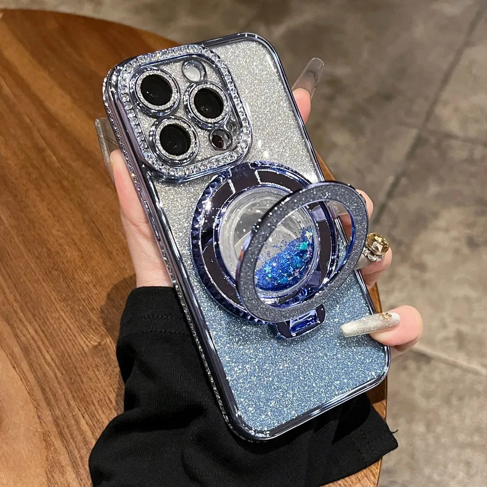 Glitter Diamond Quicksand Magsafe Case for iPhone 16 Pro Max – Dazzle & Protect