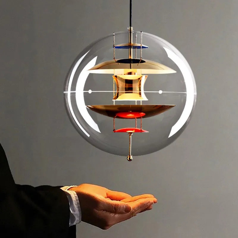 Danish Designer Planet Lamp – Nordic Art Pendant Light for Dining & Bedroom