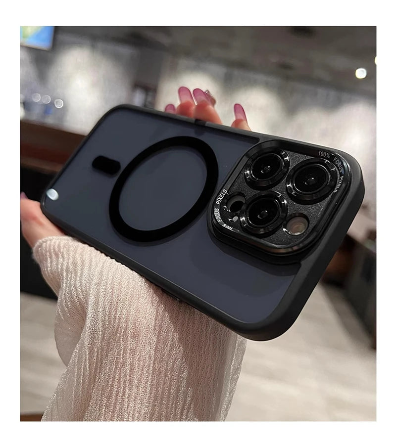 Crystal Clear & Shockproof: Luxury Acrylic Magnetic Case for iPhone 16, 15, 14 Plus & 16 Pro Max