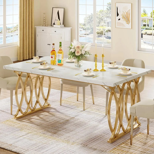 Perfect Family Dining! 63” Large Modern Kitchen Table | Seats 4–6 Comfortably