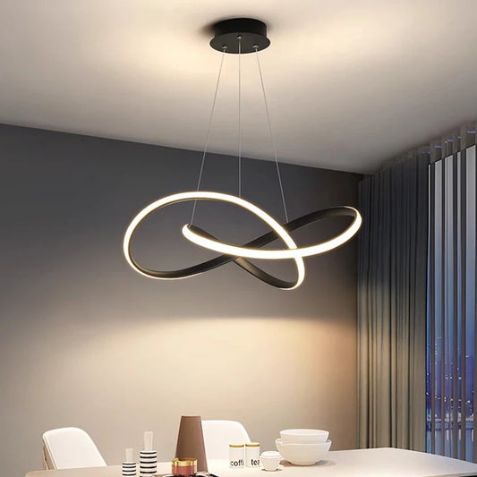 Sleek Nordic Chandelier Ideal LED Lighting for Dining Tables & Living Rooms