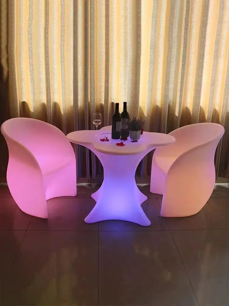 Illuminate Your Space: LED Rechargeable Glowing Armchair for Living Room & Bar