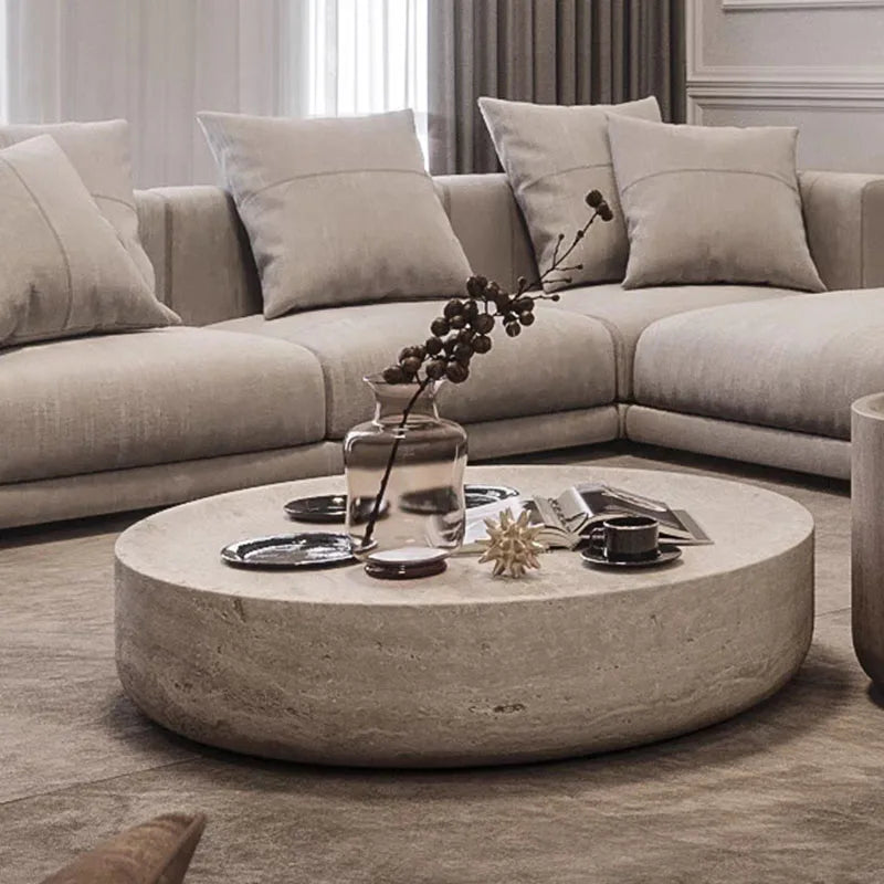 Unique Modern Round Coffee Table Clear Japanese Inspired Design for Stylish Interiors