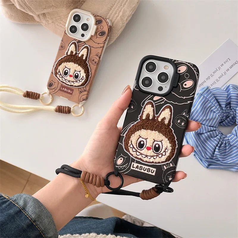 Autumn/Winter Leather P-Pop Shockproof Case for iPhone 13-17 Pro Max – Soft, Anti-Fall Protection