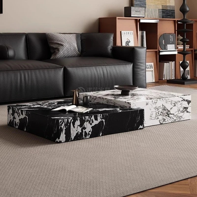 Unique Italian Coffee Table – Rock Slab Light Luxury Design for Contemporary Homes