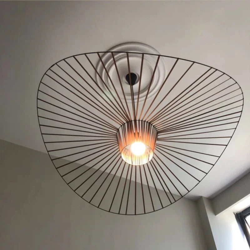 Creative Straw Hat LED Pendant Light Modern Chandelier for Living Room, Bedroom & Restaurant