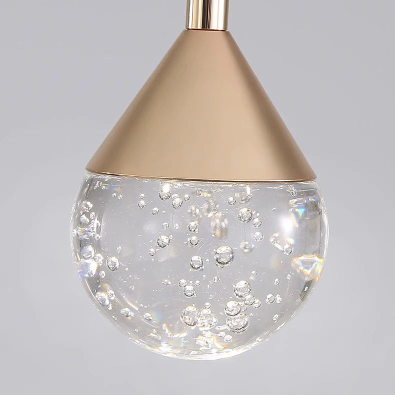 Nordic Crystal Pendant Lamp With Modern Hanging Light Chandelier for Dining & Living Room