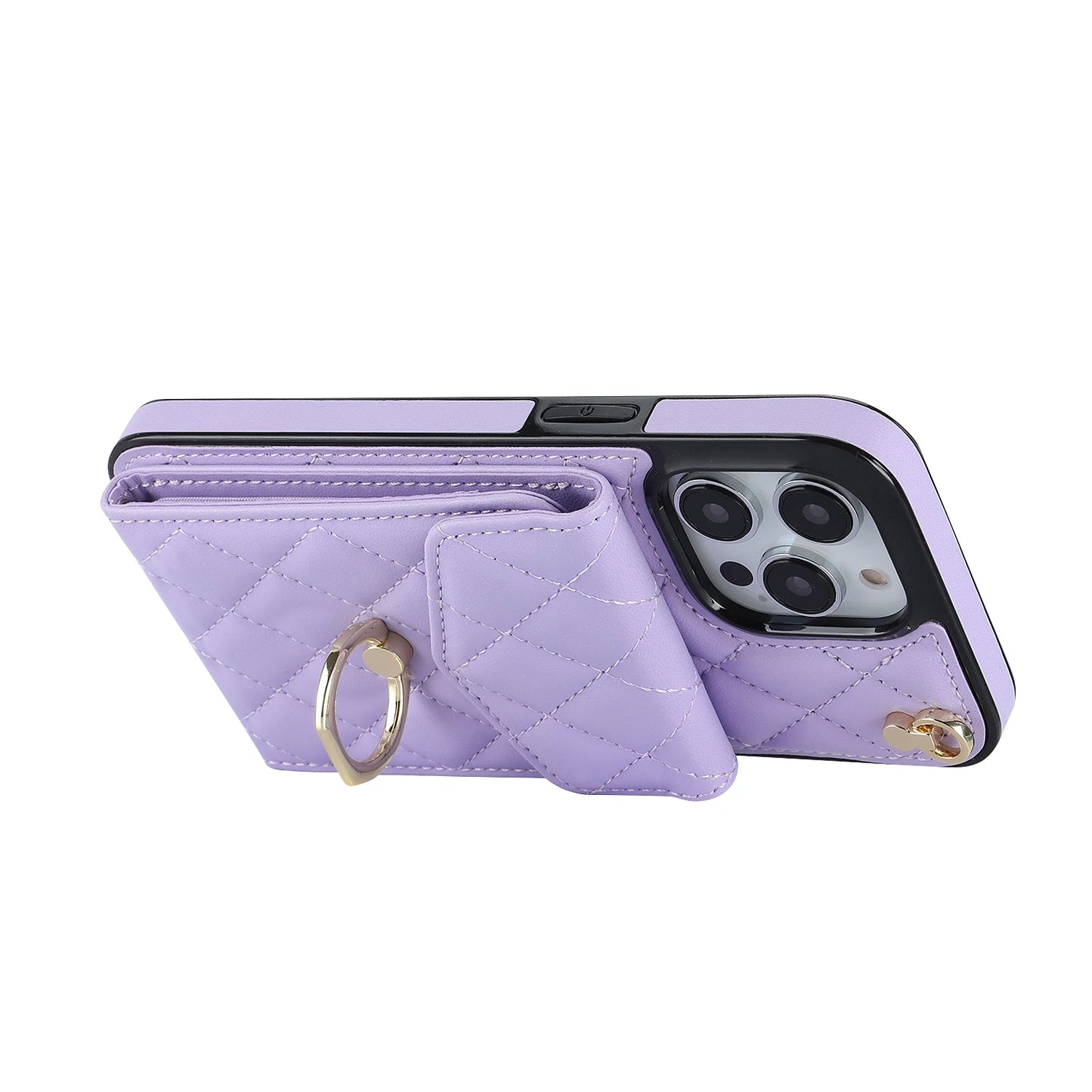Versatile Leather Crossbody Case, Securely Holds iPhone 13, 14, 15, 15 Pro Max  with Multi Card Slots