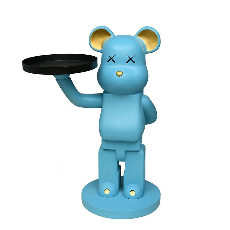 Nordic Bear Tray Coffee Table: Creative Storage & Soft Décor for Your Living Room