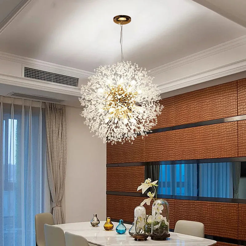Dandelion Crystal Chandelier – Perfect for Stylish Bedrooms & Dining Areas!