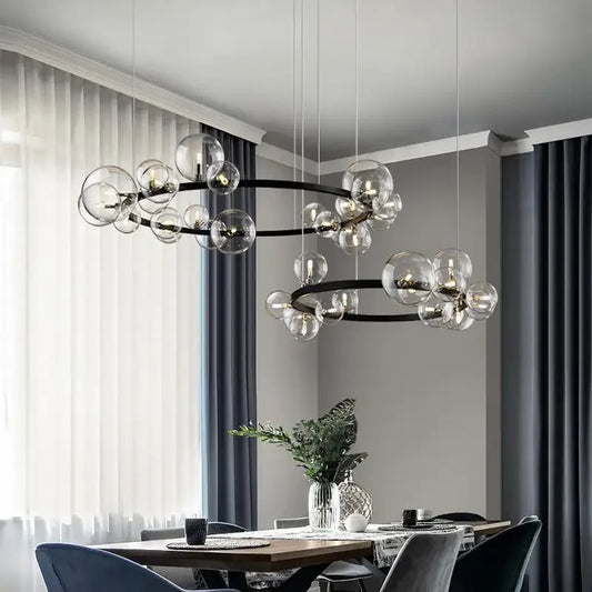 Luxury Glass Bubble Chandelier Perfect for Kitchen & Dining