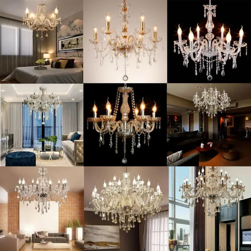 Ridgeyard 4-18 Arms K9 Crystal Chandelier – Luxury Modern & Boutique Style for Hallways, Living Rooms, Dining Rooms, & Bedrooms