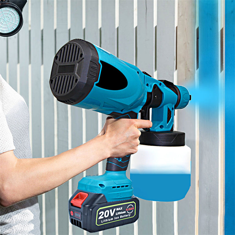 1000ML High-Power Cordless Electric Spray Gun: HVLP Paint Sprayer for Auto, Furniture & Steel Coating | Compatible with Makita 18V Battery