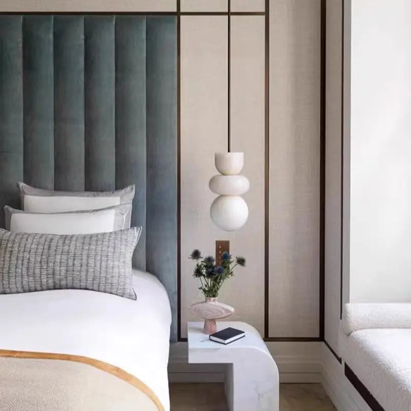 Modern Art Spanish Marble Pendant Light Minimalist Alabaster Chandelier for Luxury Villas & Kitchens