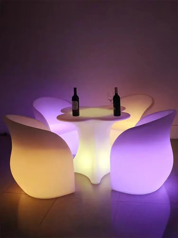 Illuminate Your Space: LED Rechargeable Glowing Armchair for Living Room & Bar