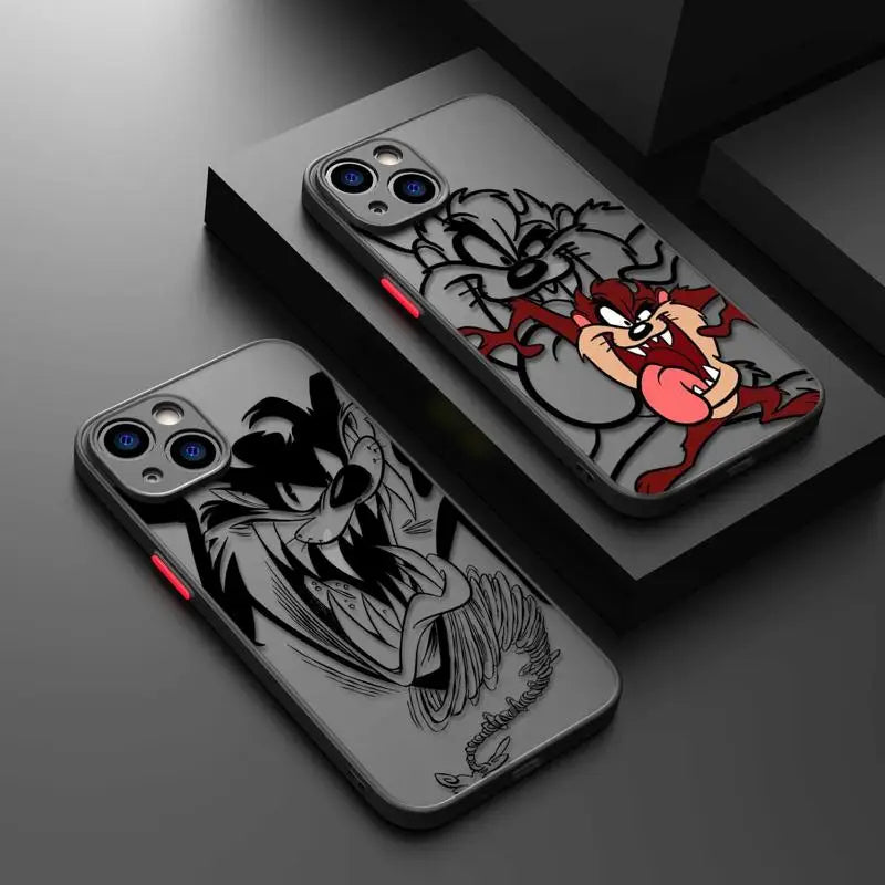 Cartoon Chaos! Tasmanian Devil Hard Shell Case for iPhone 17 Pro Max/15 Pro Max & 14 Plus