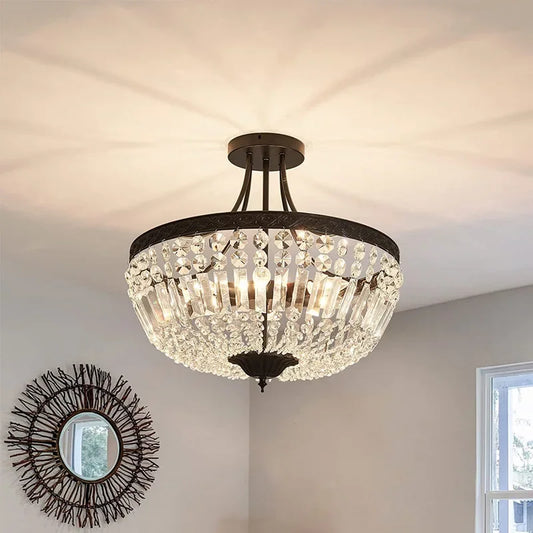 Iron Crystal Lamps Luxury Lighting for Homes & Restaurants