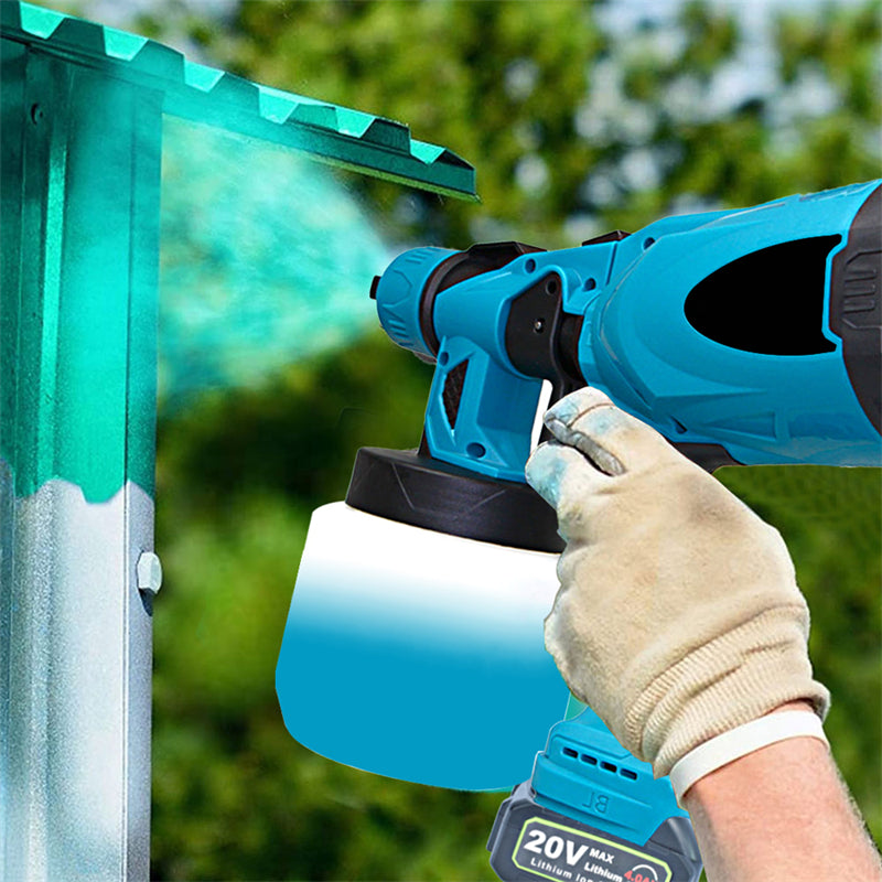 1000ML High-Power Cordless Electric Spray Gun: HVLP Paint Sprayer for Auto, Furniture & Steel Coating | Compatible with Makita 18V Battery