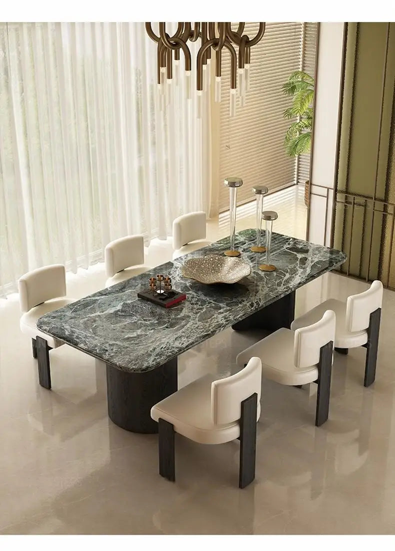 Luxury Marble Dining Set Natural Stone Table & Chairs for Modern Homes & Apartments