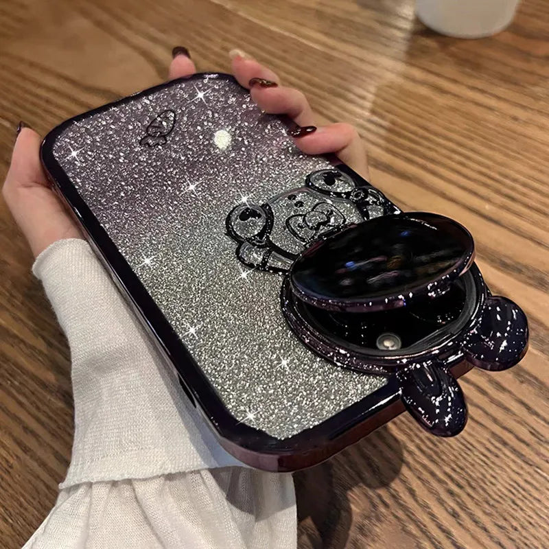 Glow Up Your iPhone 16 Pro Max with the Space Rabbit Glitter Soft Case