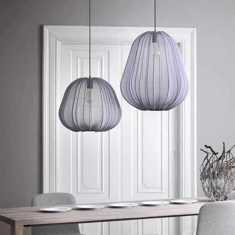 Balloon Pendant Chandelier Unique Fabric Lantern Light for Contemporary Spaces