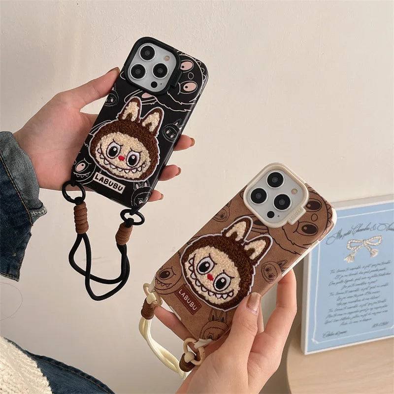 Autumn/Winter Leather P-Pop Shockproof Case for iPhone 13-17 Pro Max – Soft, Anti-Fall Protection