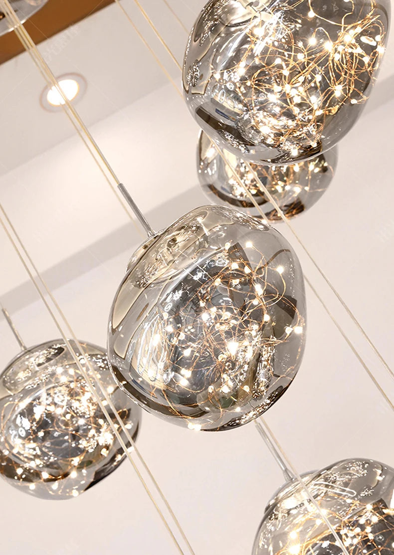 Luxury Crystal Chandelier Perfect Pendant Lighting for Stairs & Living Spaces