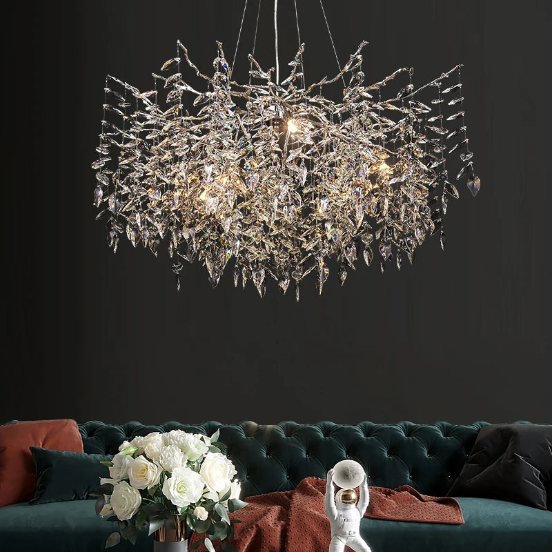 Silver Gold Chandeliers with Sparkling Crystals to Elevate Your Home Décor